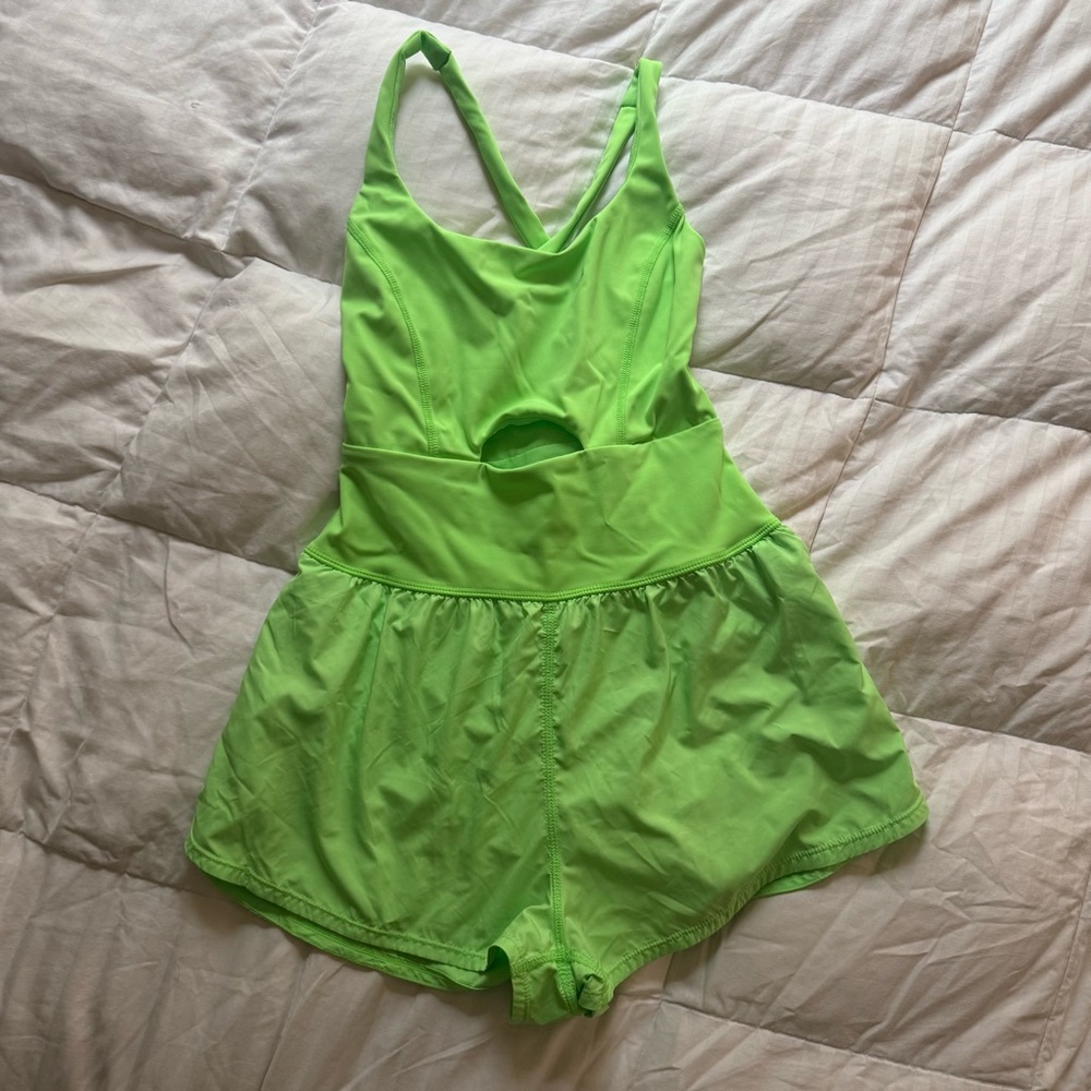 Free People Movement Righteous Runsie Lime Green - Picture 4 of 7